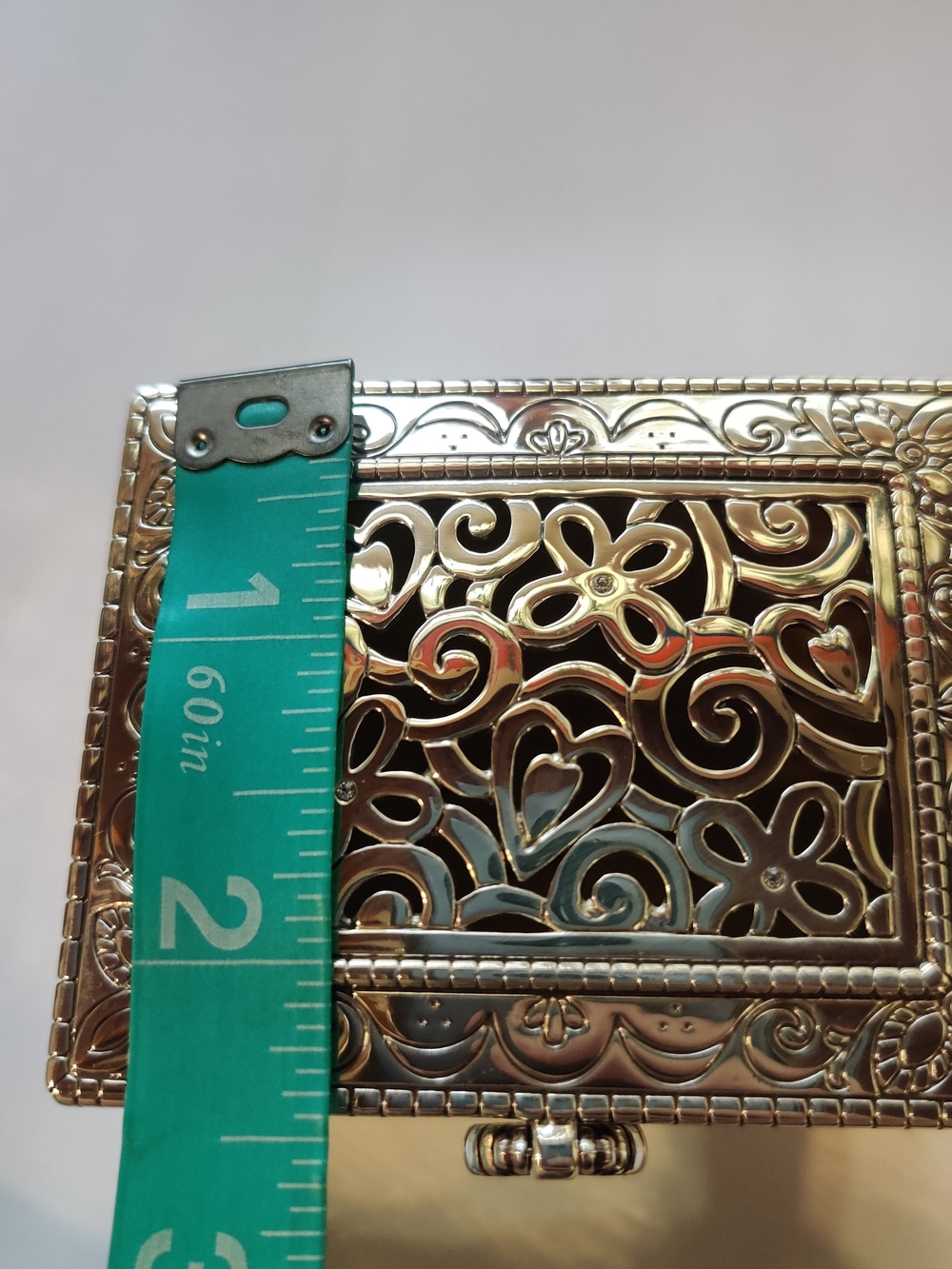 Brighton Silver Gold Filigree Jewelry Box - Picture 9 of 9